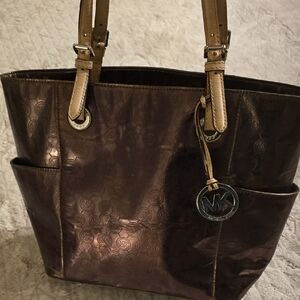 Michael Kors Metallic Brown Tote